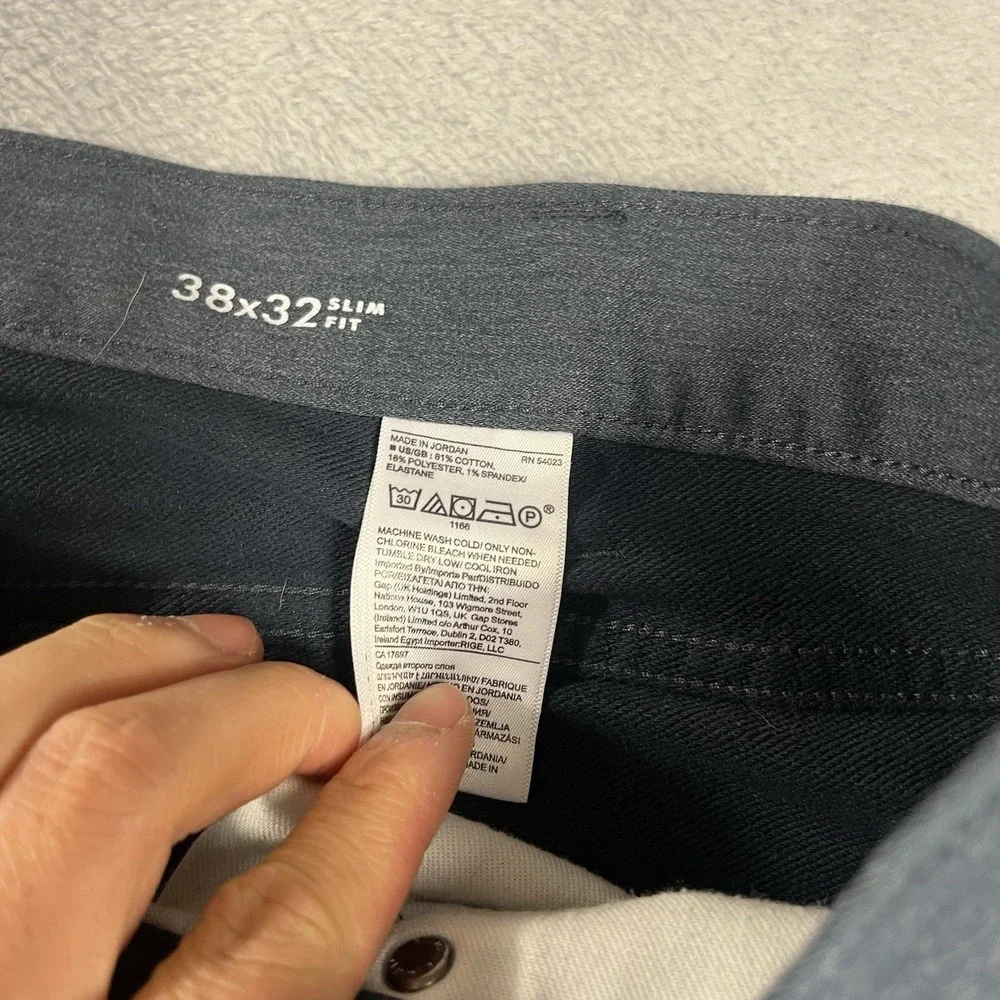 Banana Republic Traveler‎ Jean 38x32 Slim Fit Mens Denim Pants Blue Gray